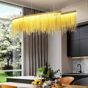 Alisa Luxury  Length Chain Tassel Chandelier