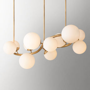 Aria Marley Curve Globe Chandelier, Modern Creative Dinning Lamp