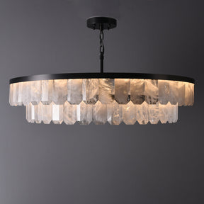 Rock Crystal Double Rock Crystal Chandelier