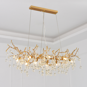 Aria Louise Clear Crystal Branch Chandelier, Unique Chandelier Designs