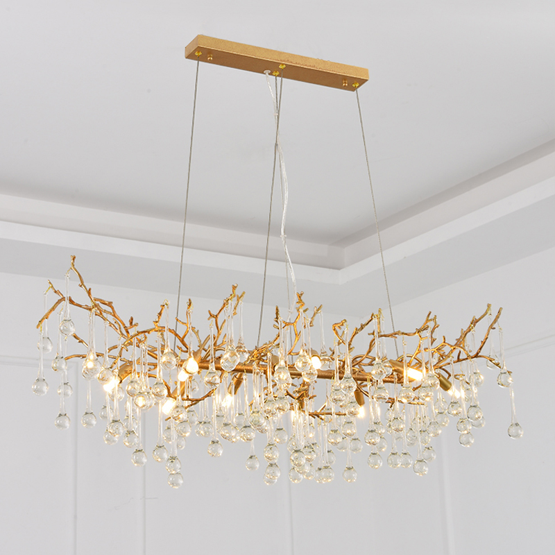 Aria Louise Clear Crystal Branch Chandelier, Unique Chandelier Designs