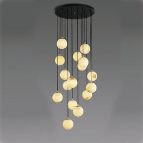 Aria Yanna Long chandelier for Duplex staircase light lucite