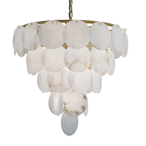 Aria Paige Round Alabaster Chandelier