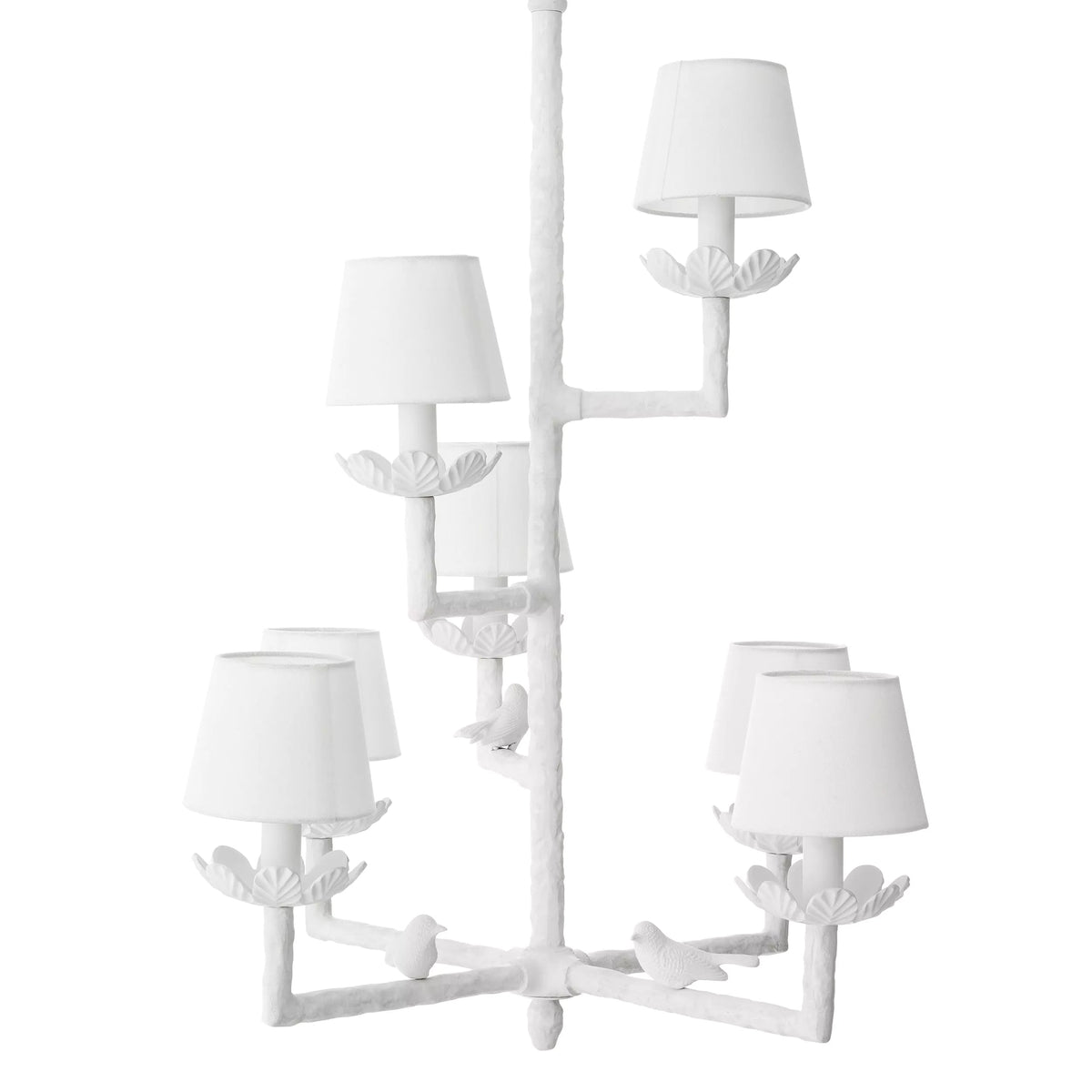 Aria Nature Modern Chandelier - Matte White Finish