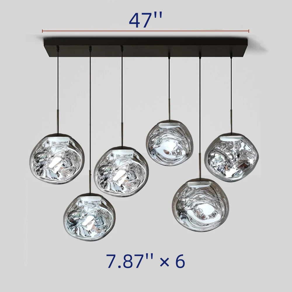 LAVA CHANDELIER DINNING ROOM KITCHEN ISLAND PENDANT LIGHT - RETANGULAR