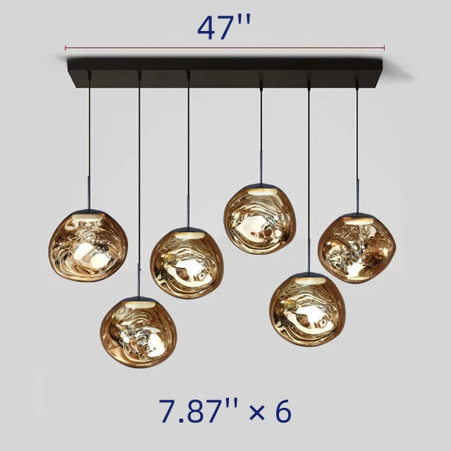 LAVA CHANDELIER DINNING ROOM KITCHEN ISLAND PENDANT LIGHT - RETANGULAR