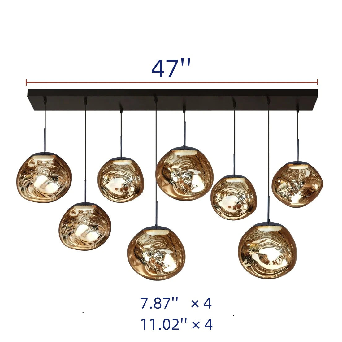 LAVA CHANDELIER DINNING ROOM KITCHEN ISLAND PENDANT LIGHT - RETANGULAR