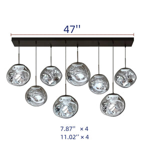 LAVA CHANDELIER DINNING ROOM KITCHEN ISLAND PENDANT LIGHT - RETANGULAR