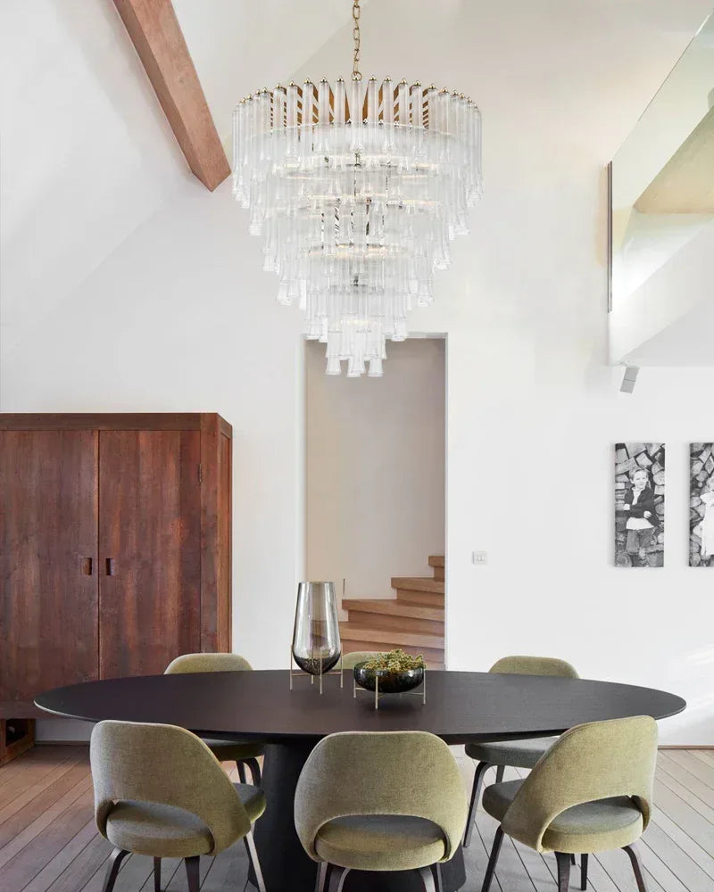 9 Light 20" Wide LED Lorelei Round Tiered Chandelier in Black Chain use for dining room American chandelier