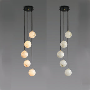 Aria Yanna Long chandelier for Duplex staircase light lucite