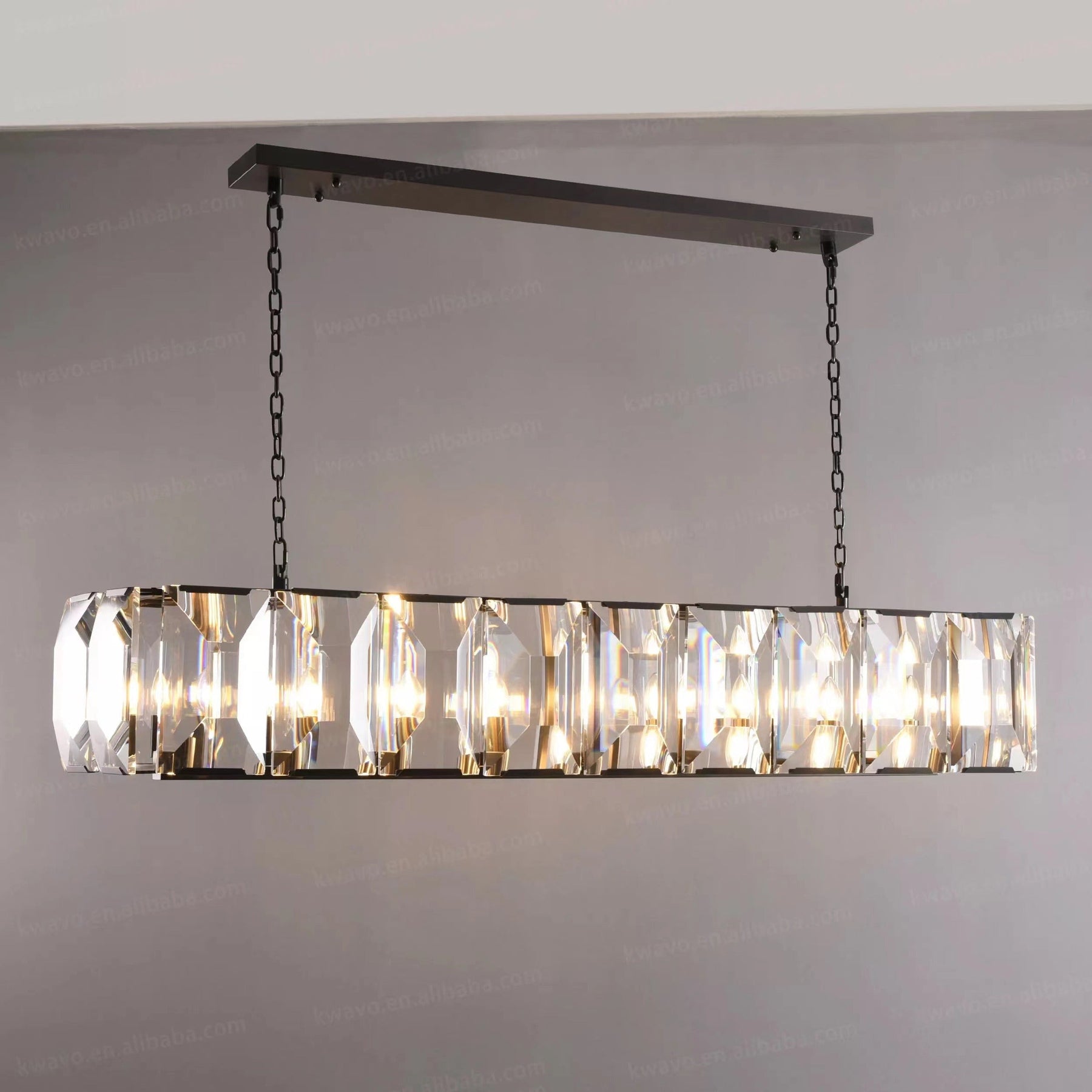 Harlew Multi Crystal Rectangular Chandelier