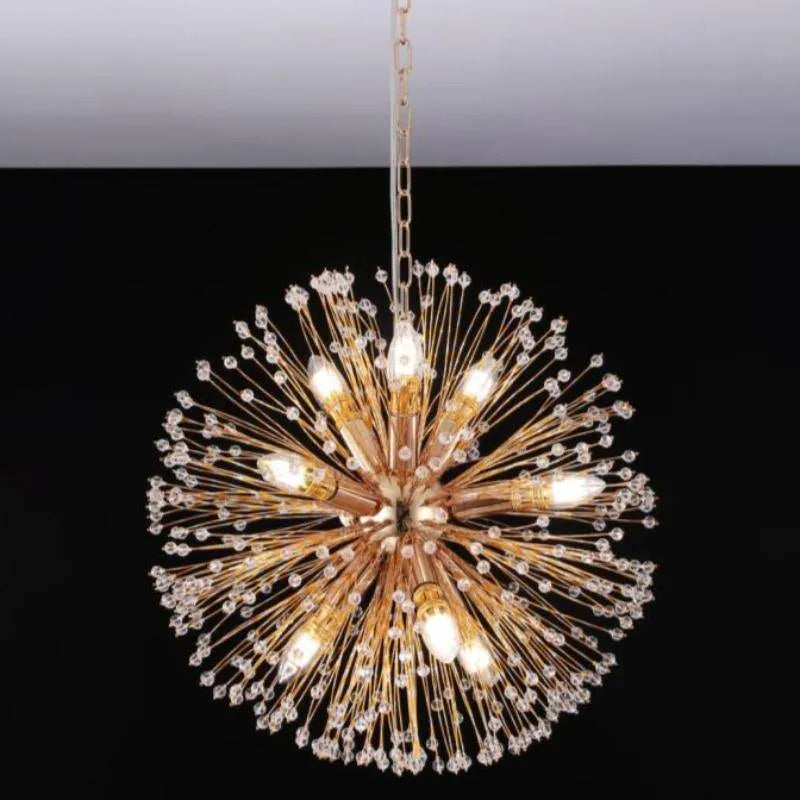 Aria Modern Crystal Globe Satellite Chandelier Light