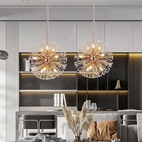 Aria Modern Crystal Globe Satellite Chandelier Light