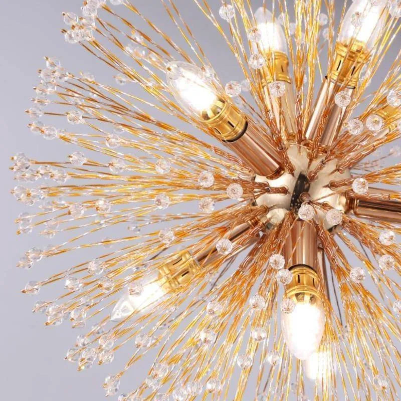 Aria Modern Crystal Globe Satellite Chandelier Light