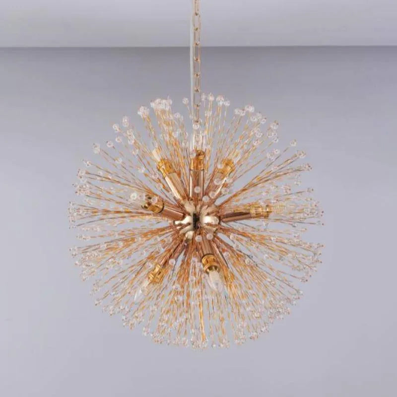 Aria Modern Crystal Globe Satellite Chandelier Light