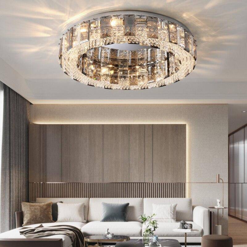 Lancianoy  Crystal Chandelier Flush Mount-Arialamps