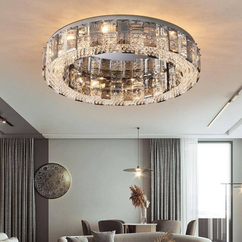 Aria Lancianoy  Crystal Chandelier Flush Mount