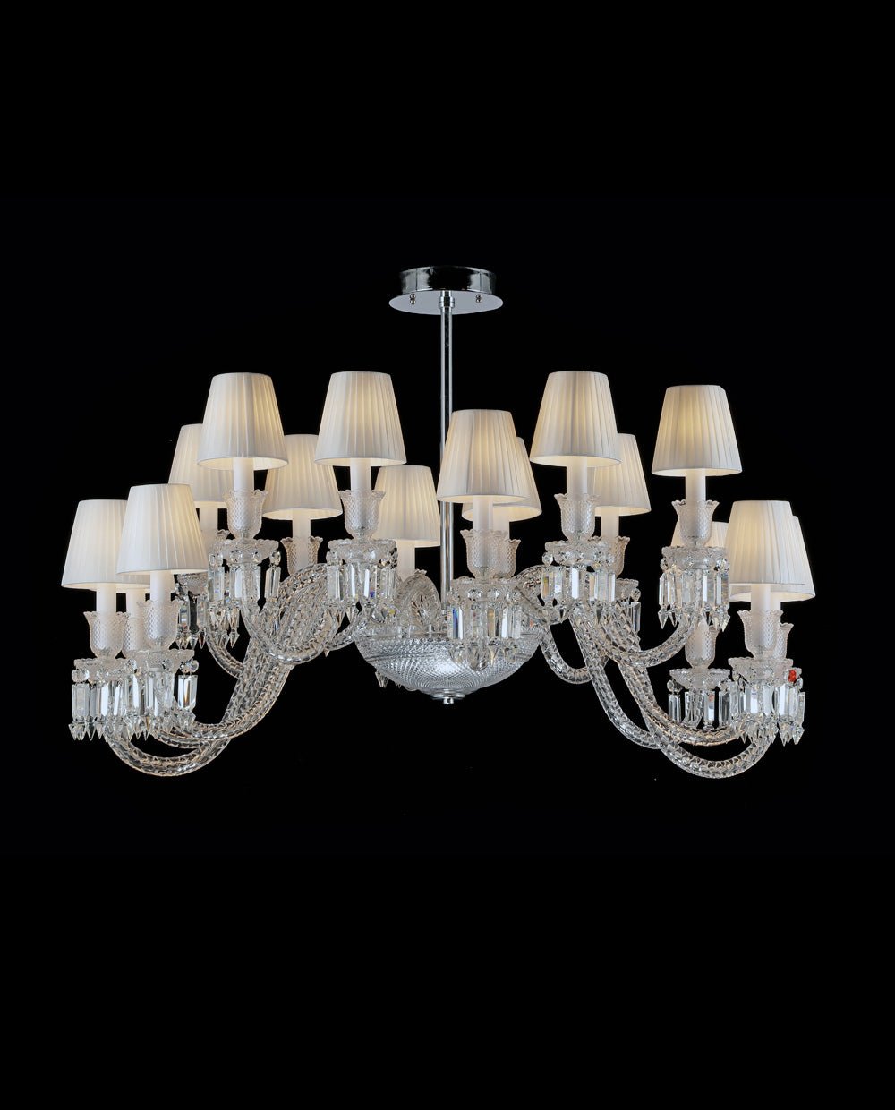 16 Lights Oval Lighting with Lampshades - Arialamps