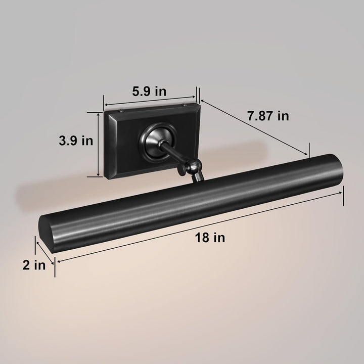 18-Inch Brass Adjustable Dimmable Picture Light for Wall