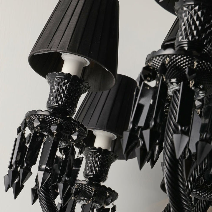 18 Lights Black Crystal Lighting - Arialamps