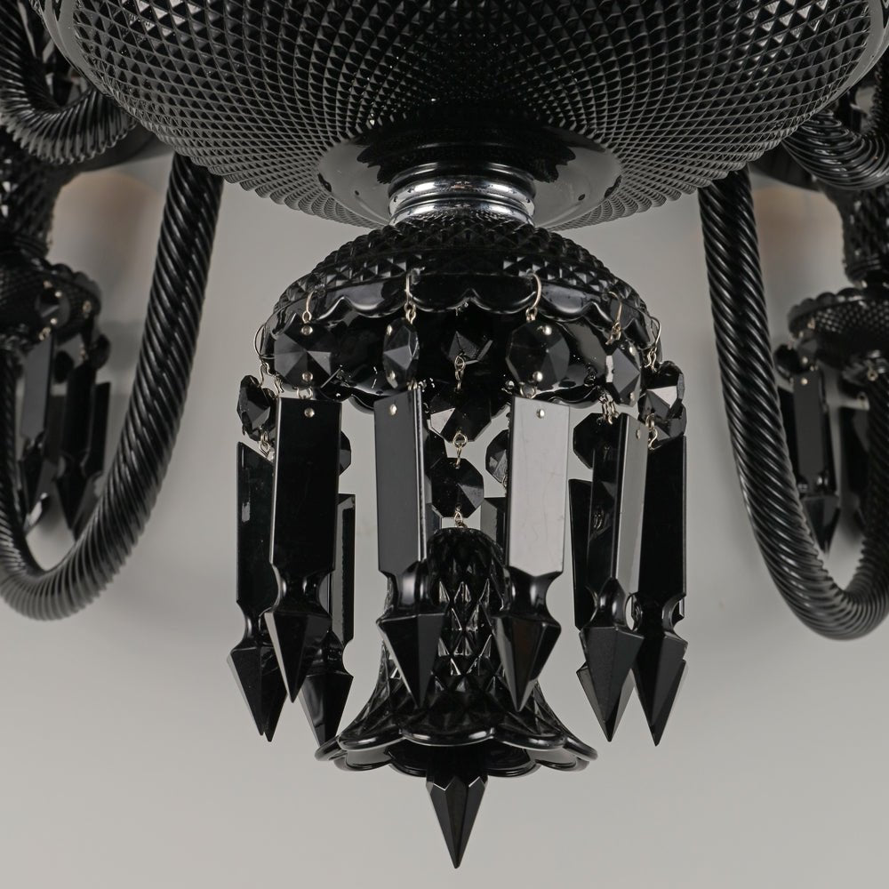 18 Lights Black Crystal Lighting - Arialamps