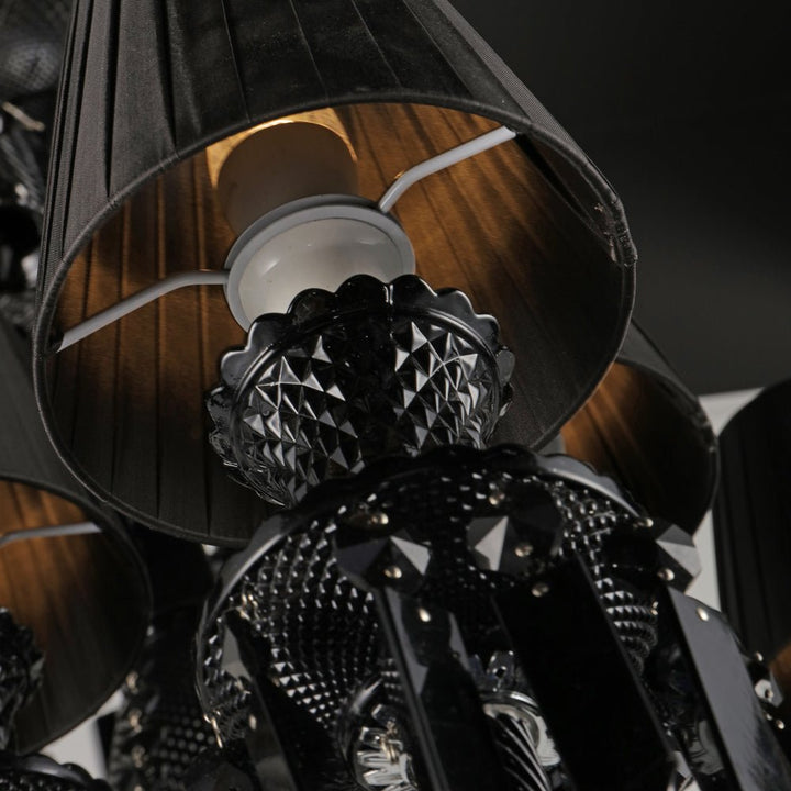18 Lights Black Crystal Lighting - Arialamps