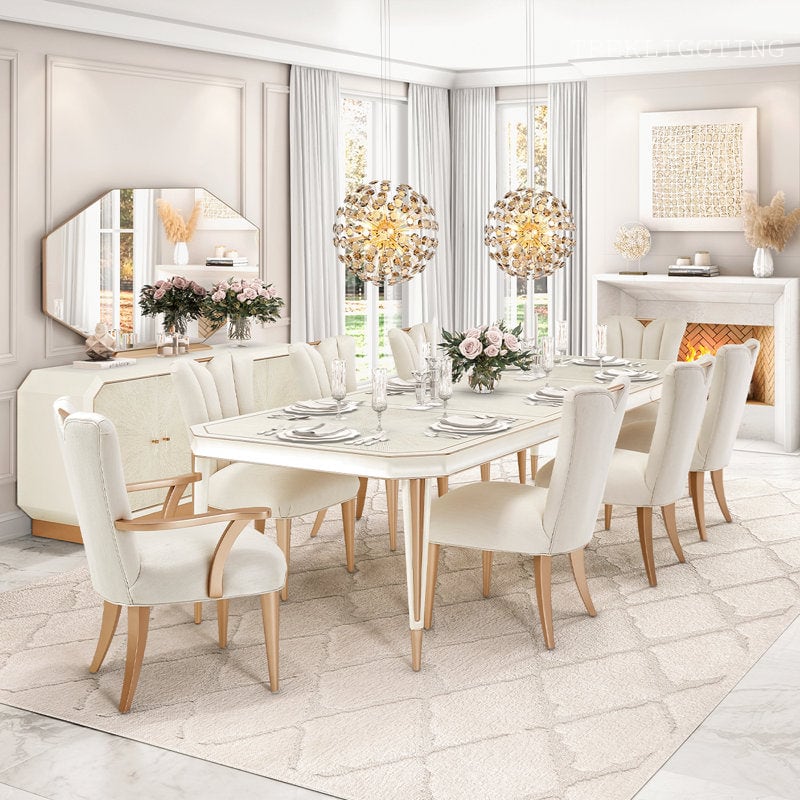 Michael Amini 18-Light Gold Sputnik Globe Chandelier with Crystal Accents