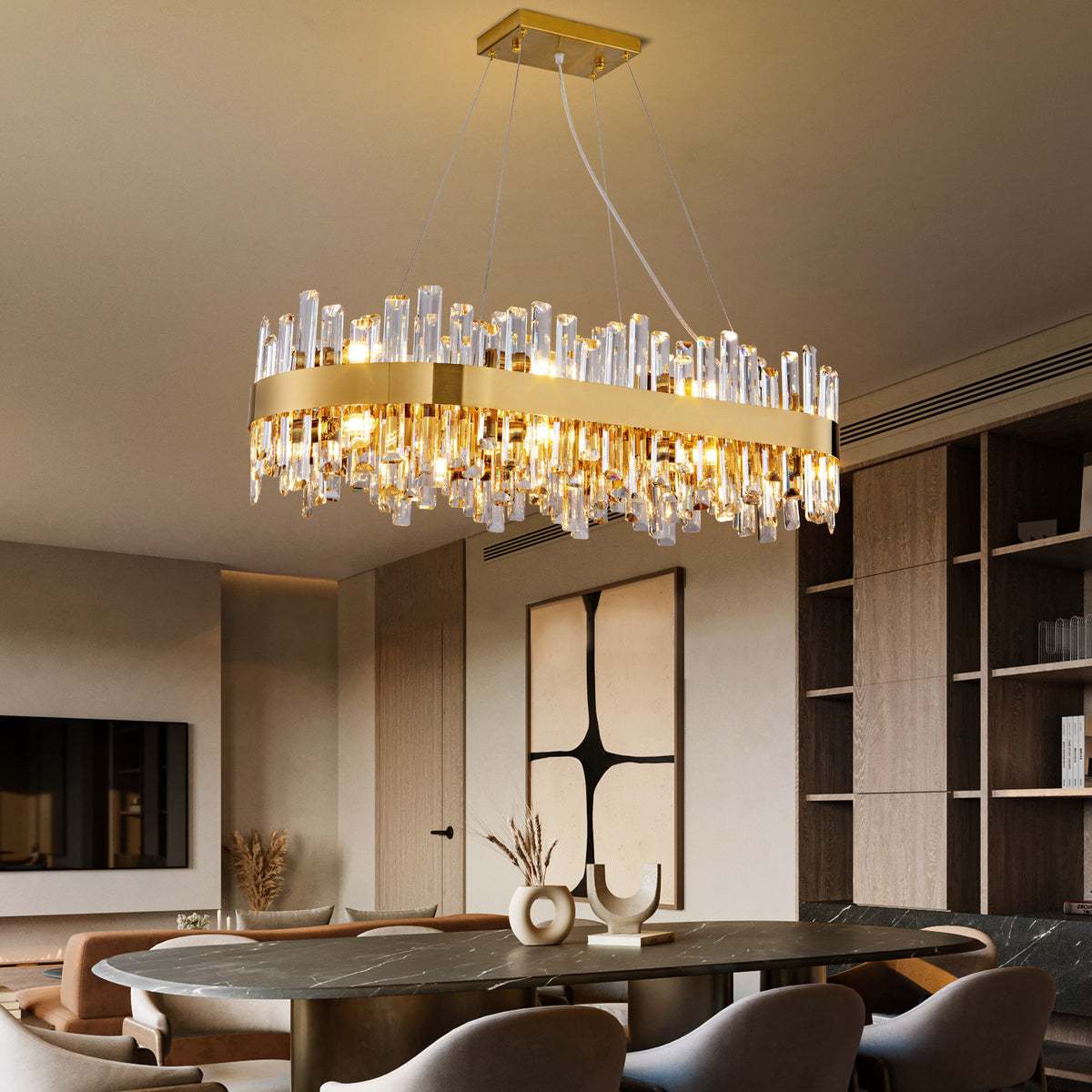 Cylith Rectangle Chandelier