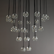 Bille De Crystal Round Cluster Chandelier 30"