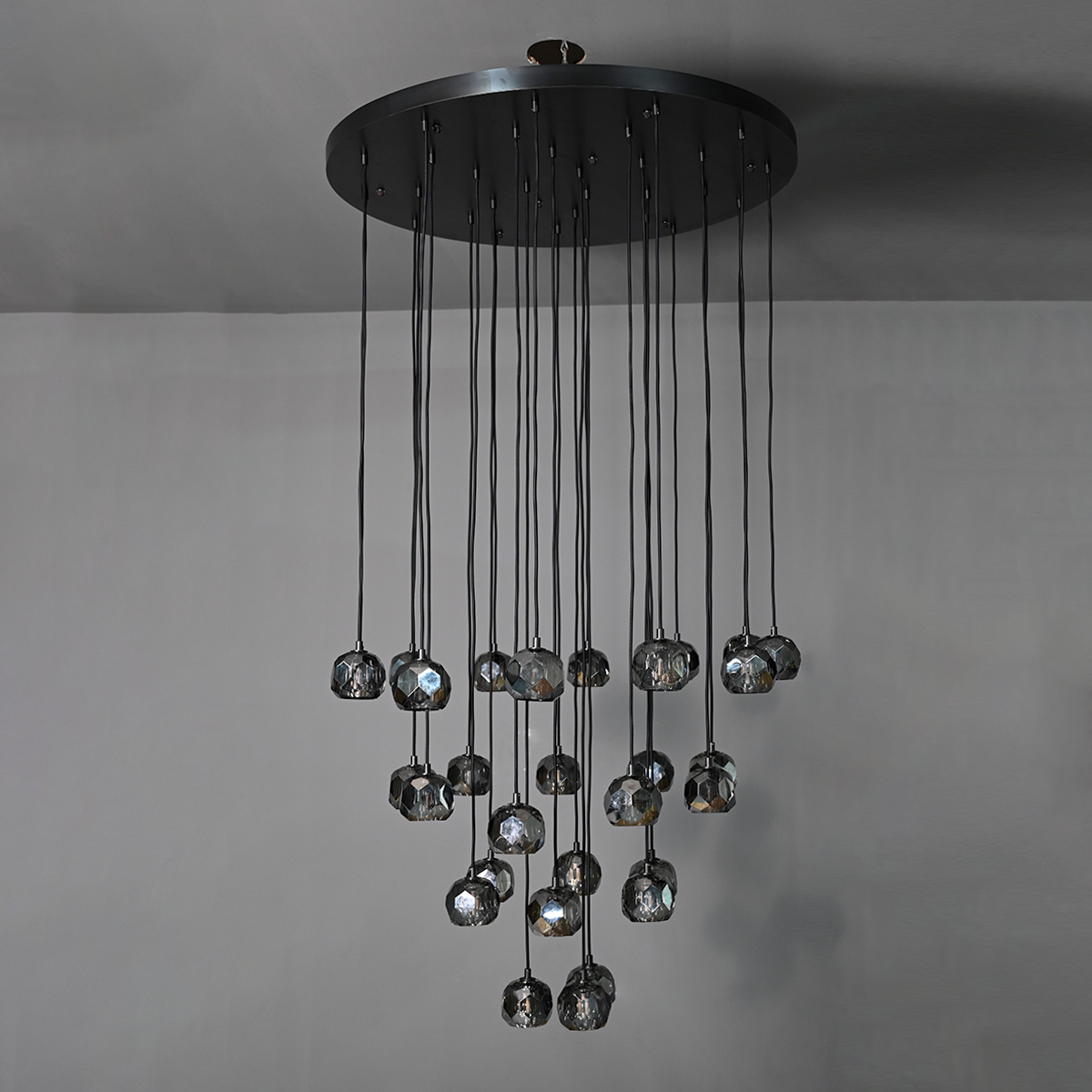 Bille De Crystal Round Cluster Chandelier 30"