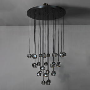 Bille De Crystal Round Cluster Chandelier 30"