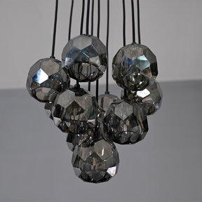 Bille De Crystal Ball Cluster Chandelier 14"