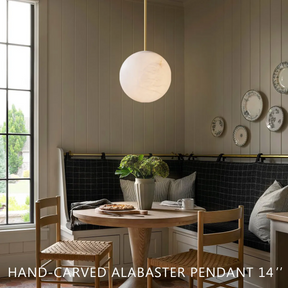 Alabaster Ball Modern Pendant Light