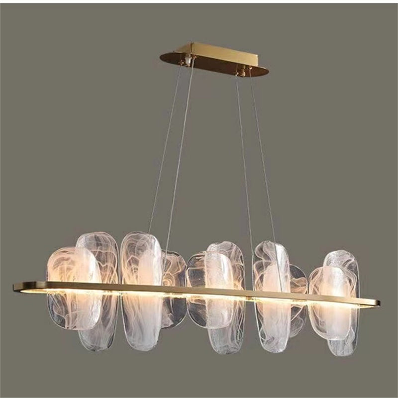 Aria Lucas Kitchen Crystal Glass Round Chandelier