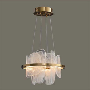 Aria Lucas Kitchen Crystal Glass Round Chandelier