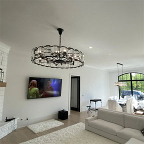 Harlew Multicurve Crystal Round Chandelier