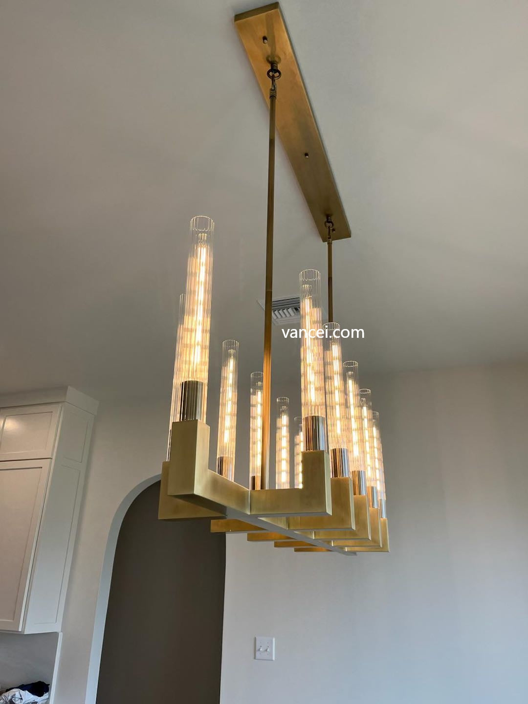 Candlestick Linear Chandelier 67"