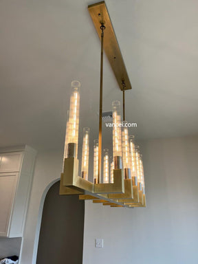 Candlestick Linear Chandelier 67"