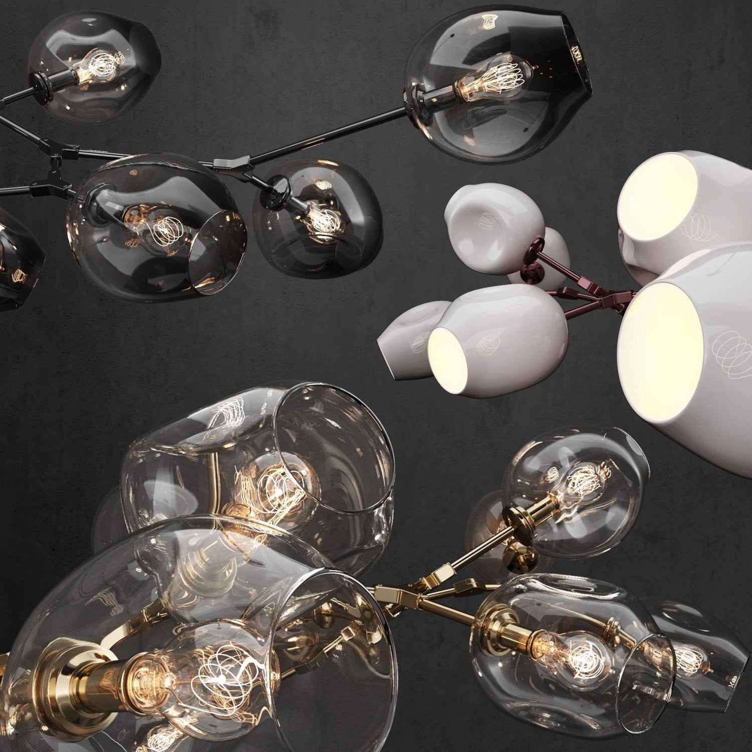 Covington Horizontal Globe Branching Bubble Chandelier