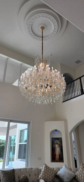 Empire candlestick Royal Crystal chandelier 60”