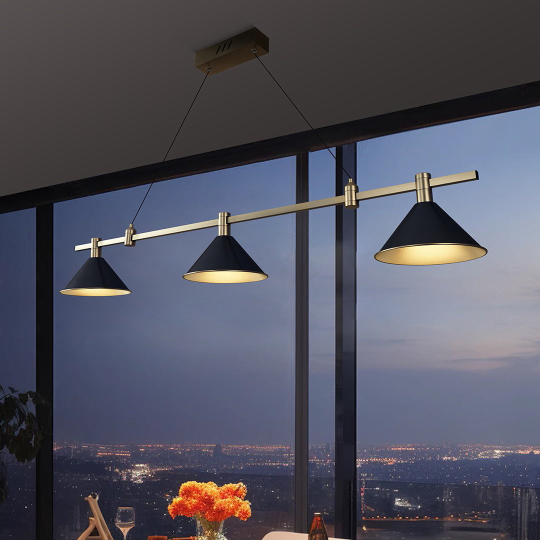 Dining Room/Living RoomLinear Black Shape Chandelier