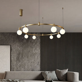 Dining Room/Living Room Round Global Track Light Chandelier