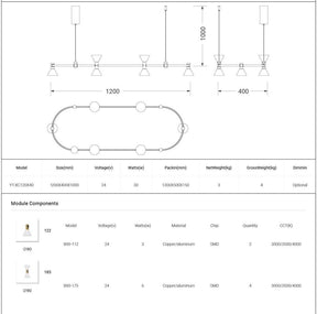 Dining Room/Living RoomOval White Shade Chandelier