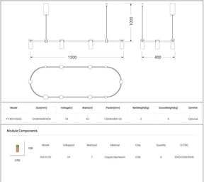 Dining Room/Living RoomOval Spot Light Chandelier