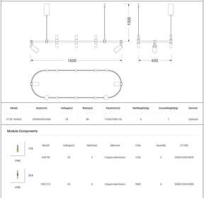 Dining Room/Living RoomOval 2 Spot Light Chandelier