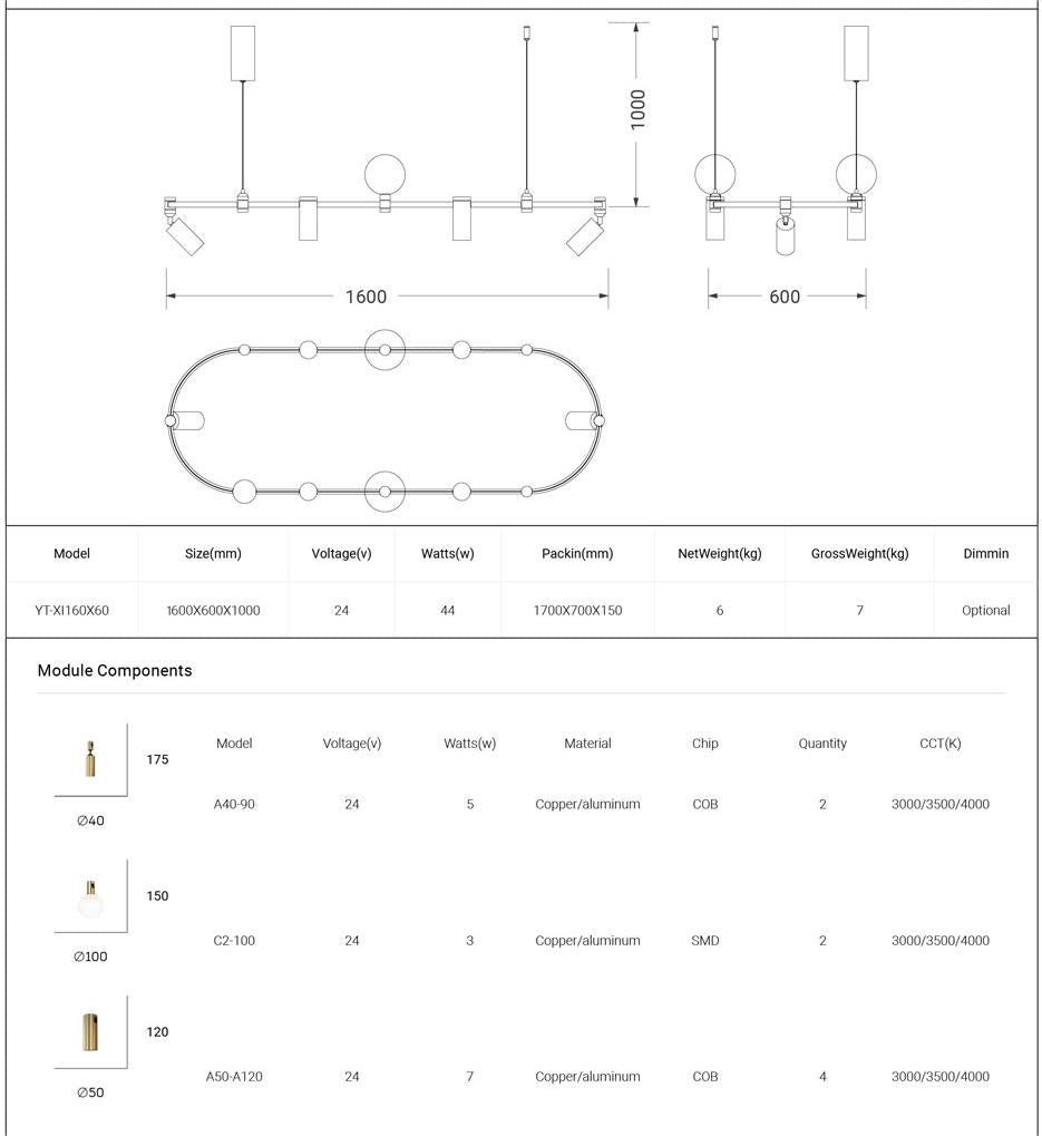 Dining Room/Living RoomOval 2 Global Light Chandelier