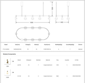 Dining Room/Living RoomOval 2 Taper Spot Light Chandelier