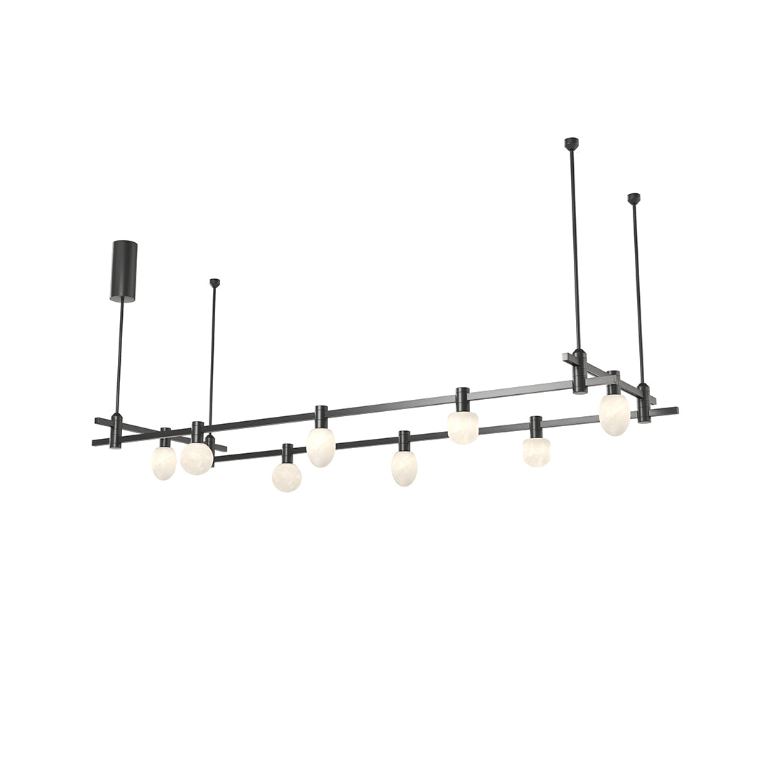 Dining Room/Living Room Rectangle Global Track Light Chandelier