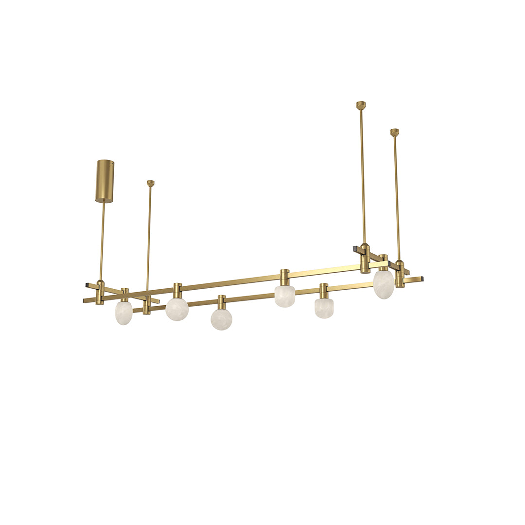 Dining Room/Living Room Rectangle Global Track Light Chandelier