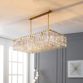 Marignan K9 Crystal Rectangular Chandelier 60"